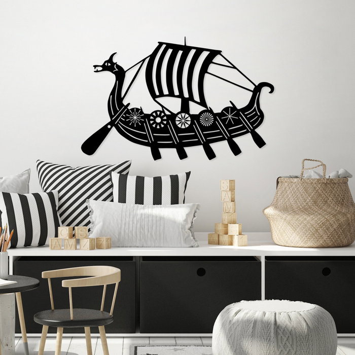 Wallity Viking Accesorio de Pared de Metal Negro